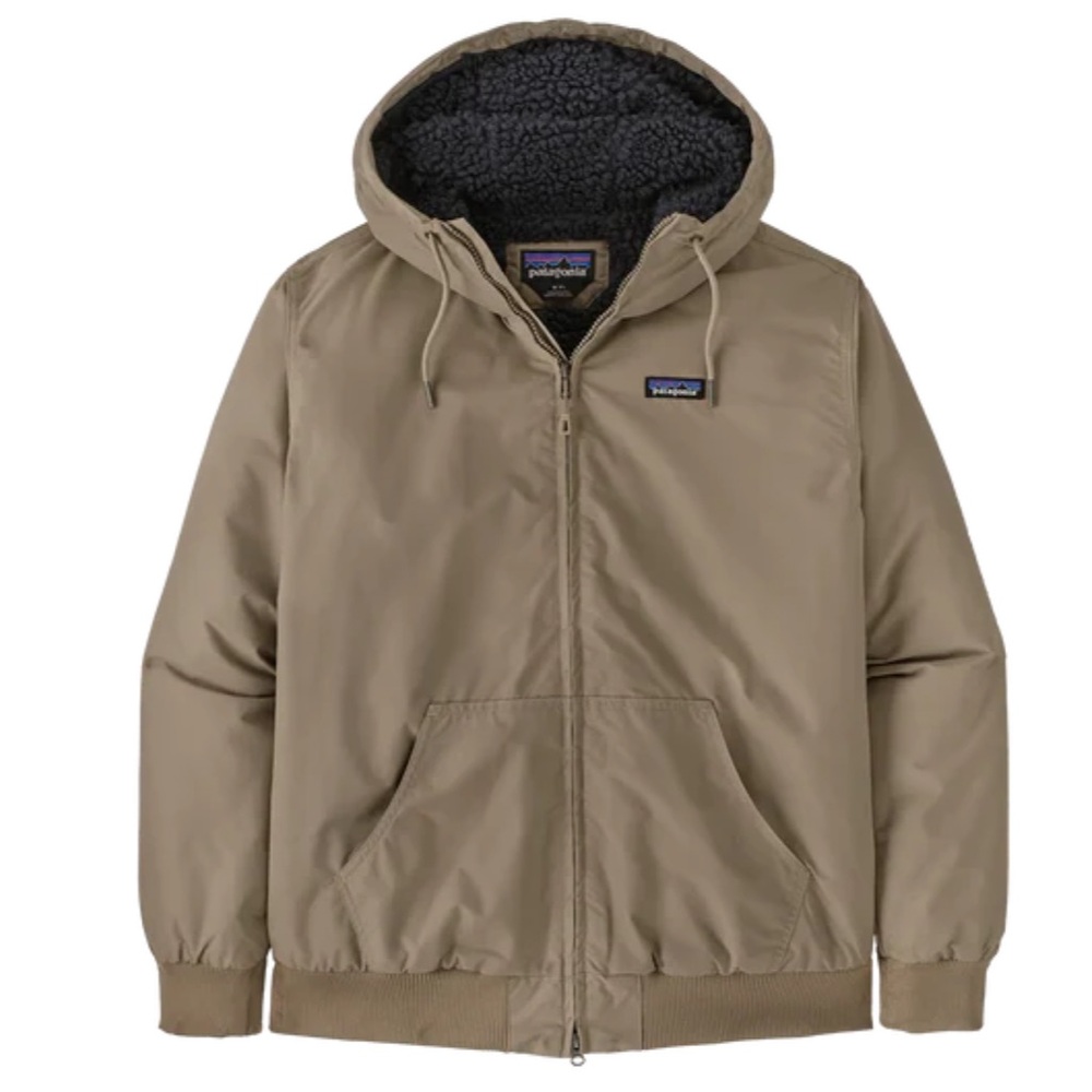 NWT Patagonia Lined Isthmus Hoodie bomber Jacket Mens XL Tan Brown khaki - Picture 2 of 9